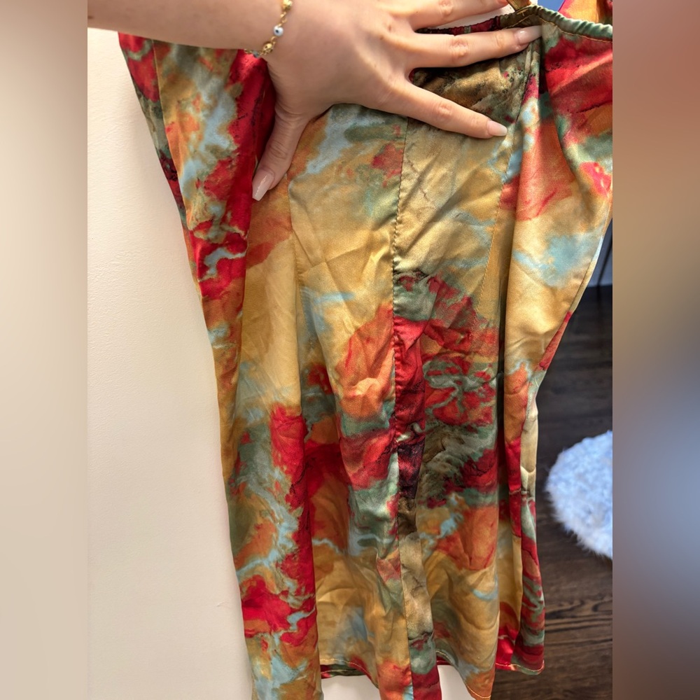 NAANAA Watercolor Tye Dye Marble Print Mini Dress - Picture 4 of 8